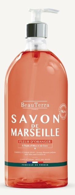 BEAUTERRA JABÓN MARSELLA FLOR NARANJO 1L