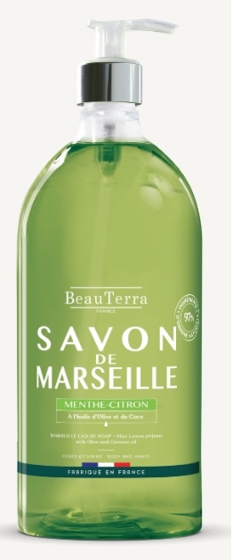 BEAUTERRA JABÓN MARSELLA MENTA-LIMON 1L