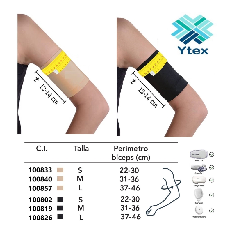 YTEX BRAZALETE TUBULAR BEIGE TS 22-30 cm