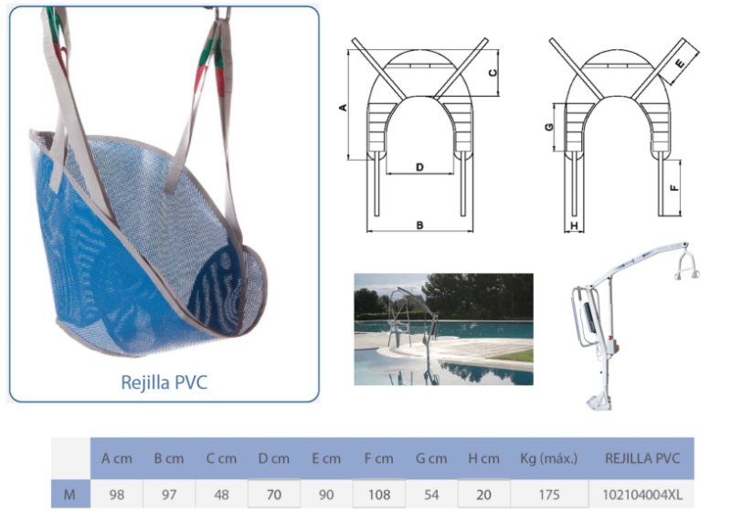 ARNES GRUA ACOLCHADO3D ASIENTO GRUA POOL