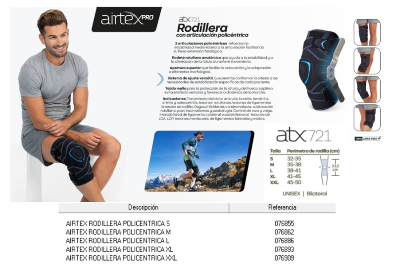AIRTEX RODILLERA FLEJES/CINCHA XL ATX710