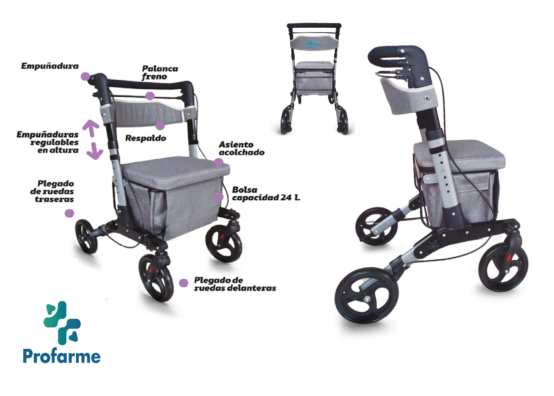 ANDADOR CARRO COMPRA CON ASIENTO SPACE