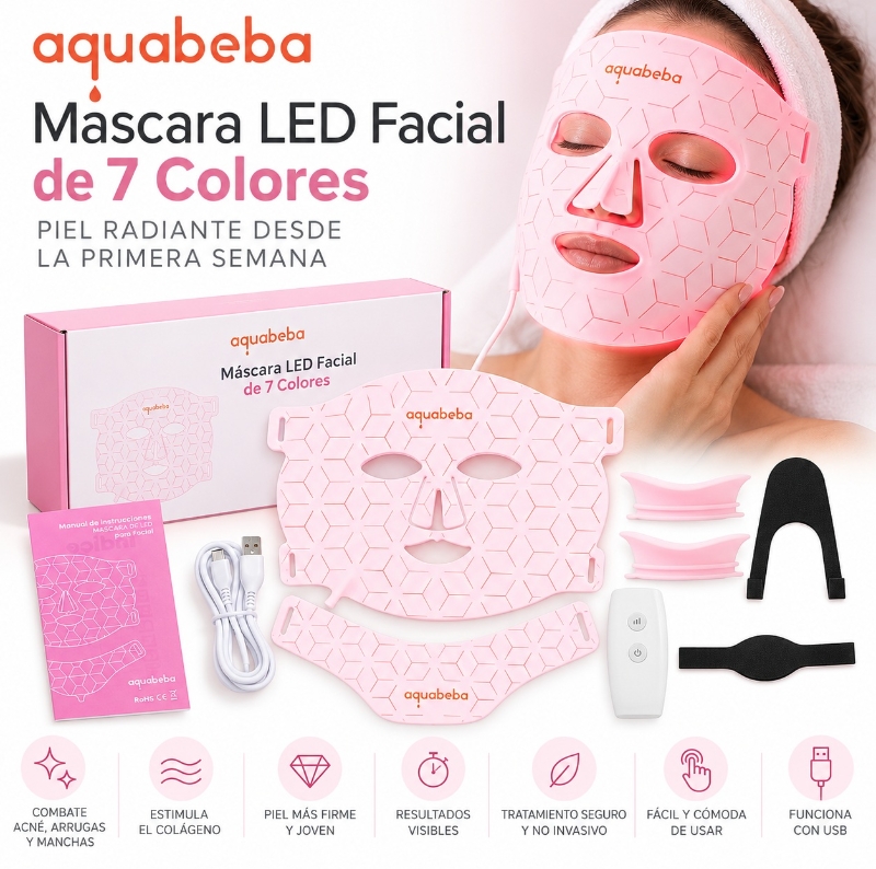AQUABEBA GLOW MASK 7 COLORES
